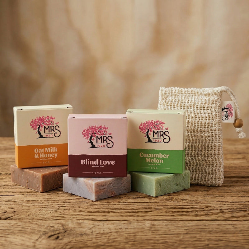 Mrs1920 3 - Bar Bundle + Soap Sock - natural soap